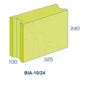BIA Grindbetonblok 10/24 vuilwerk 325x100x240mm grijs