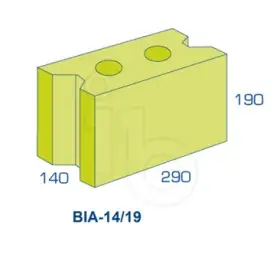 BIA Grindbetonblok 14/19 vuilwerk 290x140x190mm grijs