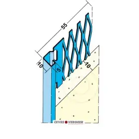 Stucstop profiel 10mm verzinkt L=2600mm (1231)