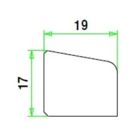 Meranti glaslat C1 17x19x4600mm wit gegrond