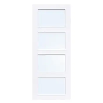 Arne & Bodil binnendeur ABD25 blank glas - extra wit afgelakt