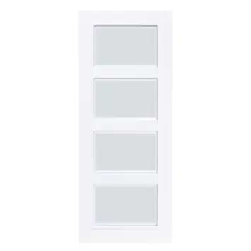 Arne & Bodil binnendeur ABB102 mat glas met blanke rand - extra wit afgelakt - glaslat extra wit