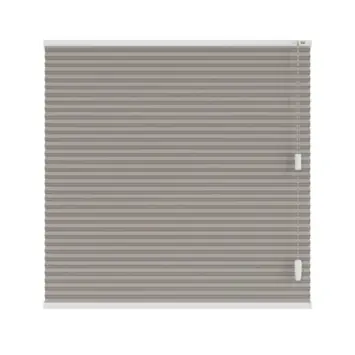 KARWEI dubbel plisségordijn gewoon raam 28672 taupe linnenlook lichtdoorlatend op maat