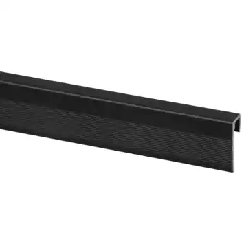 Eindprofiel zwart mat 280 x 2,0 x 0,7 cm
