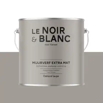 Le Noir & Blanc muurverf oakland taupe extra mat 2,5 liter