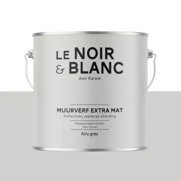 Le Noir & Blanc muurverf airy grey extra mat 2,5 liter
