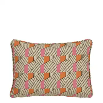 Kussen graphic oranje - l35xb25xh10cm