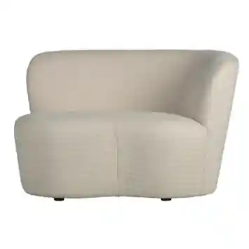 WOOOD fauteuil Stone crème bouclé stof met leuning rechts
