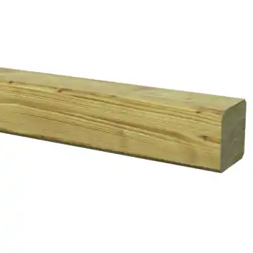 Tuinpaal vierkant grenen hout geschaafd 6,8 x 6,8 x 180 cm