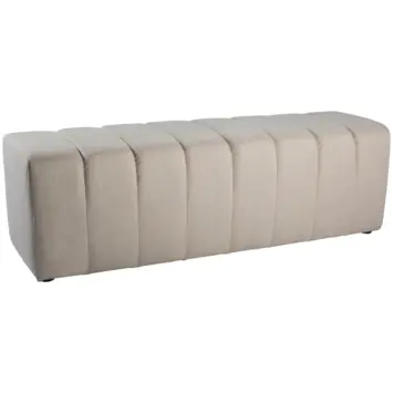 KARWEI eetkamerbank Erie grof geweven beige stof