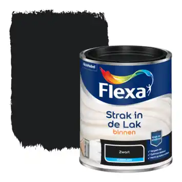 Flexa Strak in de Lak binnenlak zijdeglans zwart 750 ml