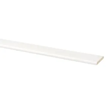 Afdeklijst grenen 6x37 mm wit gegrond lengte 270 cm