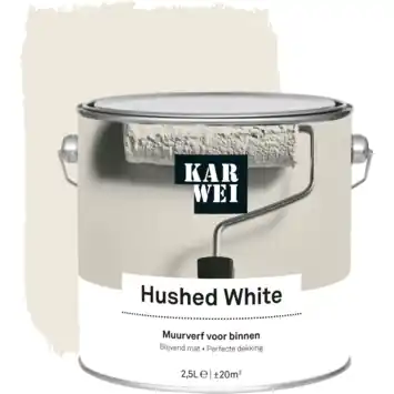 KARWEI muurverf RAL 9001 hushed white mat 2,5 liter