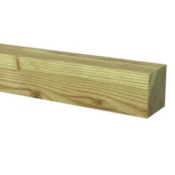 Tuinpaal vierkant vuren hout geïmpregneerd 5 x 5 x 180 cm