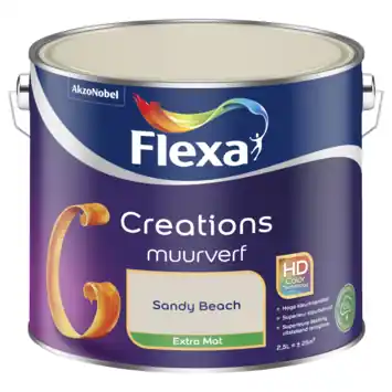 Flexa Creations muurverf sandy beach extra mat 2,5 liter