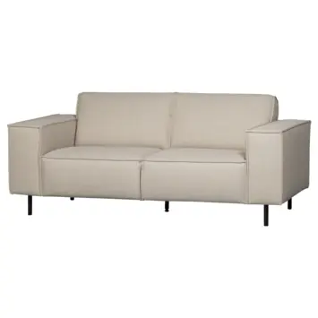 WOOOD 2-zits bank Roman beige geweven stof