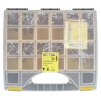 Rotadrill assortimentsdoos schroef universeel verzinkt 592 stuks