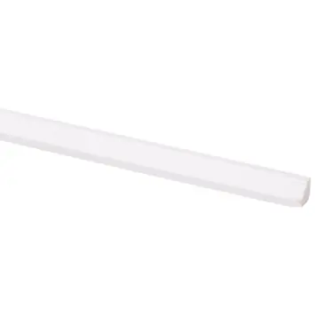 Binnenhoek lat grenen wit gegrond 11x11 mm lengte 270 cm