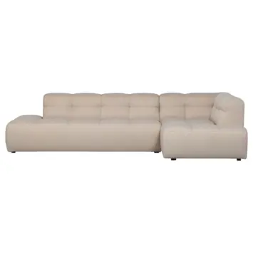 WOOOD hoekbank Roy naturel beige met verlenging rechts