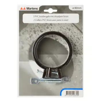Martens ophangbeugel met pen 80 mm bruin 2 stuks