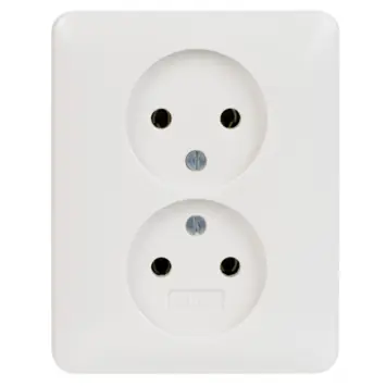 Gira ST55 Inbouw Dubbel Stopcontact Wit
