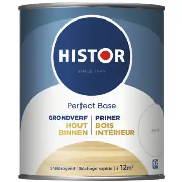 Histor Perfect Base grondverf binnen hout wit 750 ml