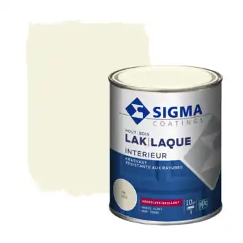 Sigma Interieur binnenlak hoogglans RAL 1013 parelwit 750 ml