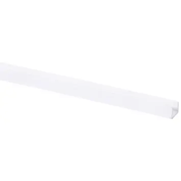 U-profiel kunststof wit 12x15 mm lengte 260 cm