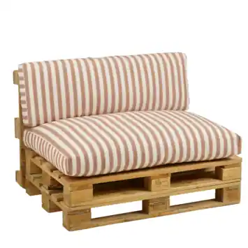 Palletkussen set streep bruin
