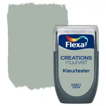 Flexa Creations muurverf kleurtester mat early dew 30 ml