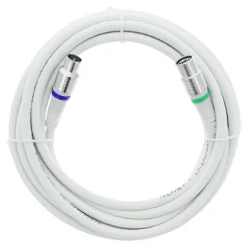 Q-Link coax kabel stekker recht 5 meter wit kabelkeur