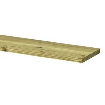 Tuinplank grenen hout ruw 1,6 x 14 x 240 cm