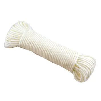 Ledent koord nylon wit Ø5 mm / 20 m