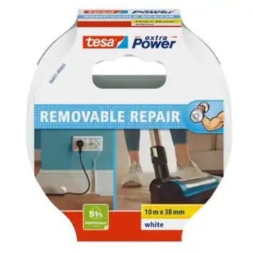 Tesa Extra Power Eco Repair tape wit 38 mm x 10 m