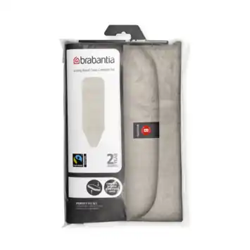Brabantia strijkplankhoes B Denim Grey katoen 124 x 38 cm complete set
