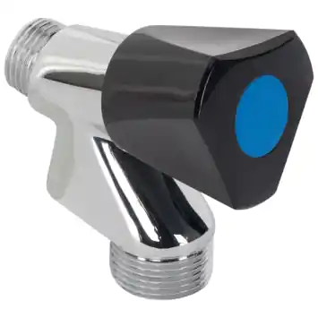 Sanivesk Wasmachinekraan 1/2"M Knop Zwart