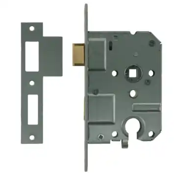 NEMEF 1200 serie insteekcilinderslot binnendeur met wit gelakte voorplaat Doorn 50mm PC 55mm