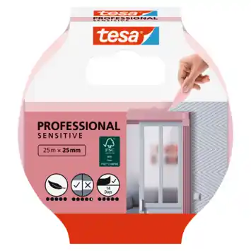 Tesa Professional Sensitive schilderstape roze 25 mm x 25 m