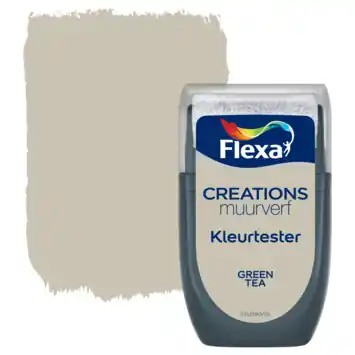 Flexa Creations muurverf kleurtester mat green tea 30 ml