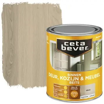 CetaBever Deur, Kozijn & Meubelbeits zijdeglans transparant grijs 750 ml
