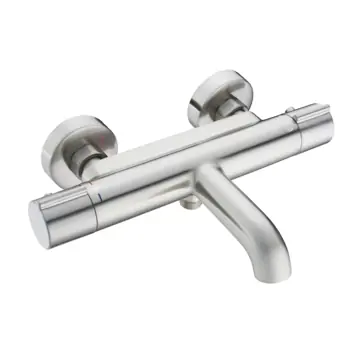 Atlantic thermostatische badkraan Colin RVS 15 cm
