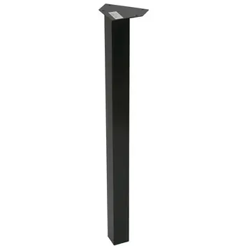 Duraline tafelpoot vierkant zwart 5x5x72 cm