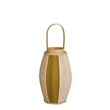 Lantaarn jute beige - h37xd23 cm