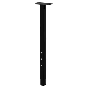Duraline meubelpoot vierkant verstelbaar zwart 3x3x63-90 cm