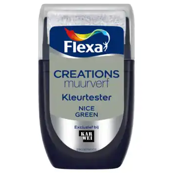Flexa Creations muurverf kleurtester mat nice green 30 ml