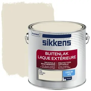 Sikkens buitenlak zijdeglans RAL 9001 crème wit 2,5 liter