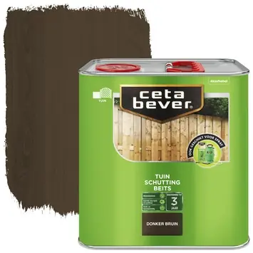CetaBever Schuttingbeits transparant donkerbruin 2,5 liter