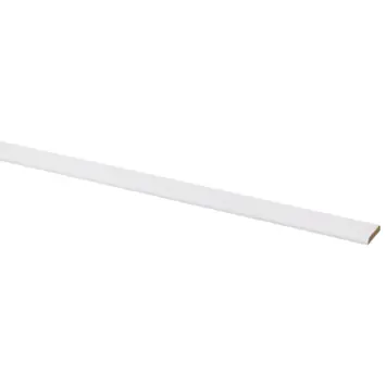 Afdeklijst MDF zelfklevend wit 4x22 mm lengte 260 cm