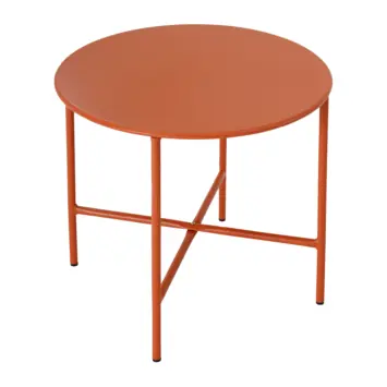 Bijzettafel Chris terracotta metaal ø 50 cm