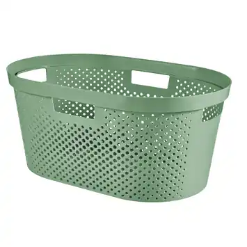 Curver Infinity Dots wasmand gerecycled groen 40 L